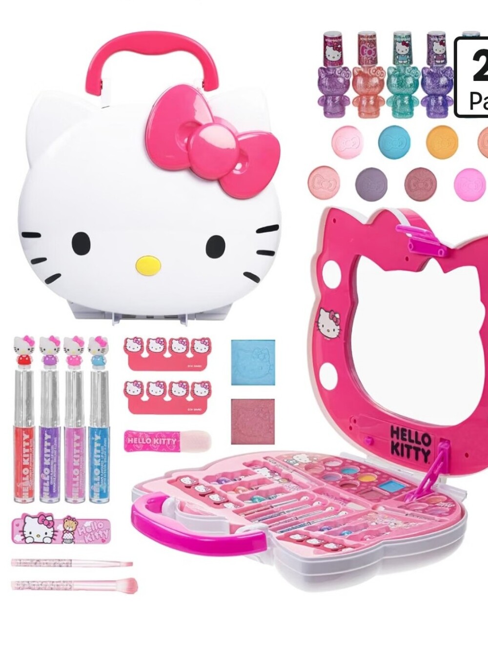 Hello Kitty Kids Makeup & Accessory Case - White and Hot Pink